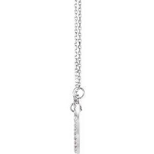 14K White Gold 1/5 CTW Natural Diamond Small Heart 16" Necklace