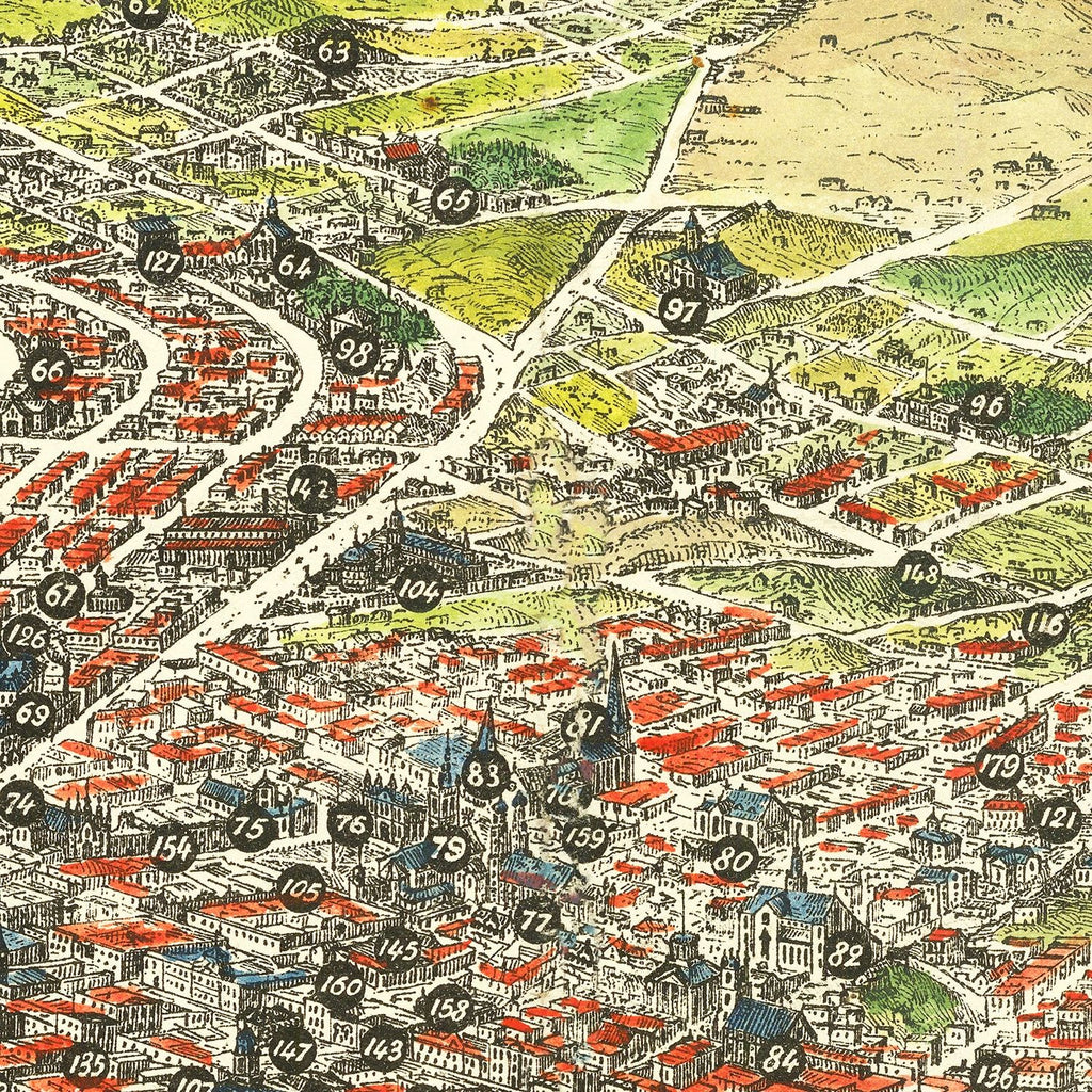 Vintage Map of San Francisco, California 1875