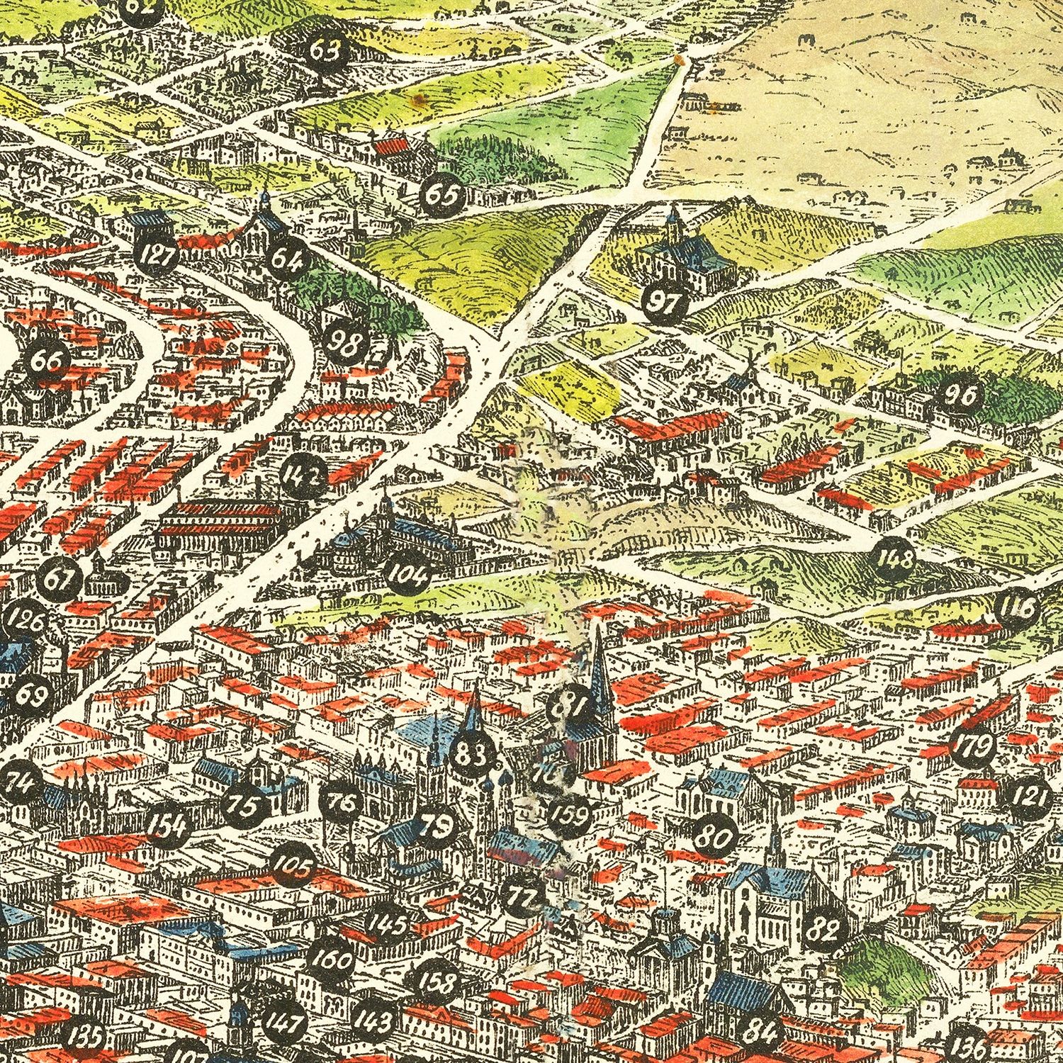 Vintage Map of San Francisco, California 1875