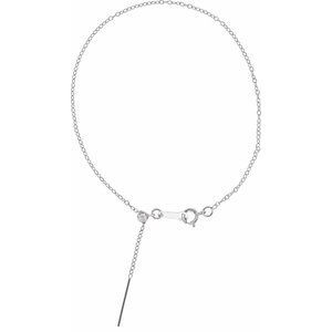 Sterling Silver 1.1 mm Adjustable Threader Cable 6-8" Chain