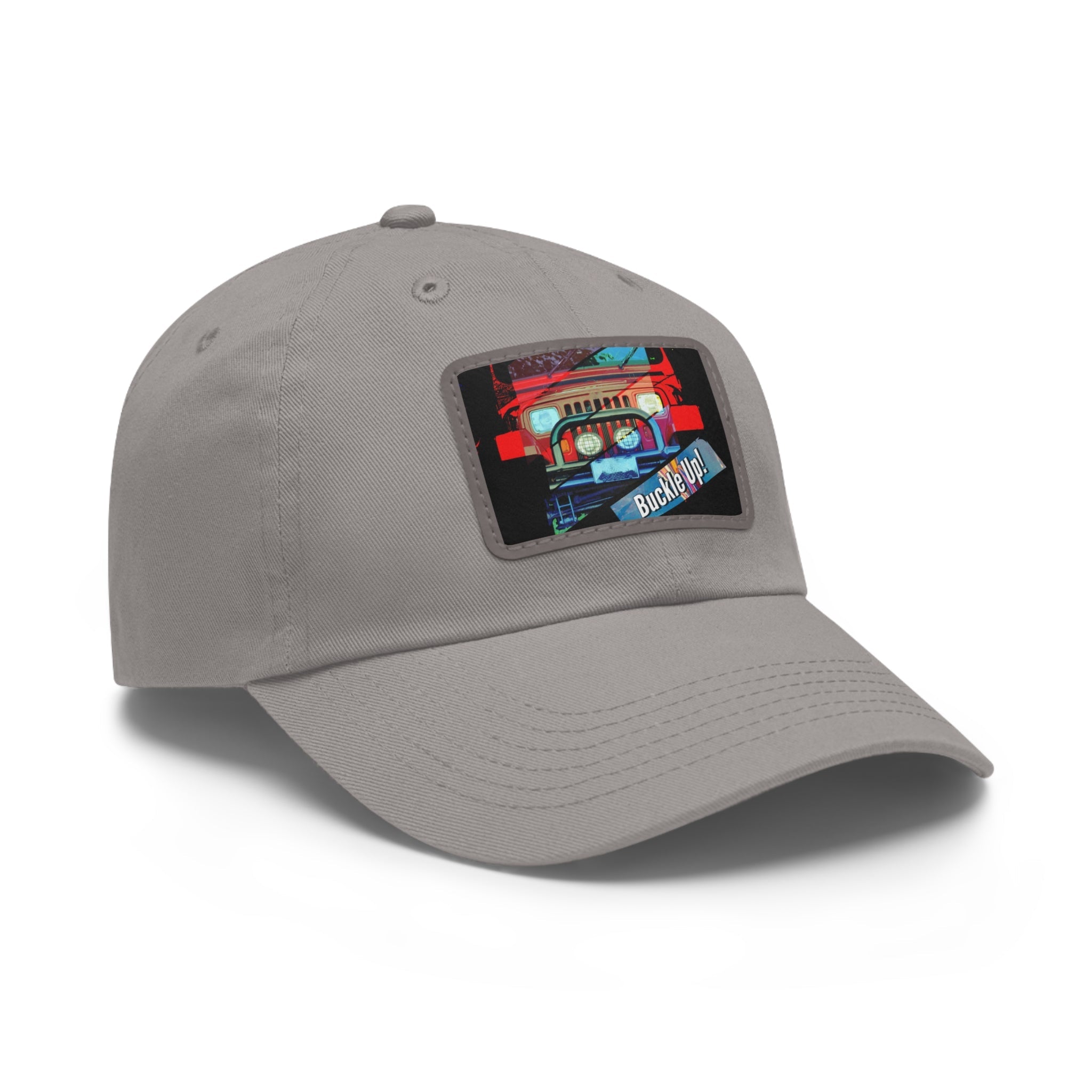 Buckle Up!  4 Wheel Drive Hat with Rectangle Leather Patch
