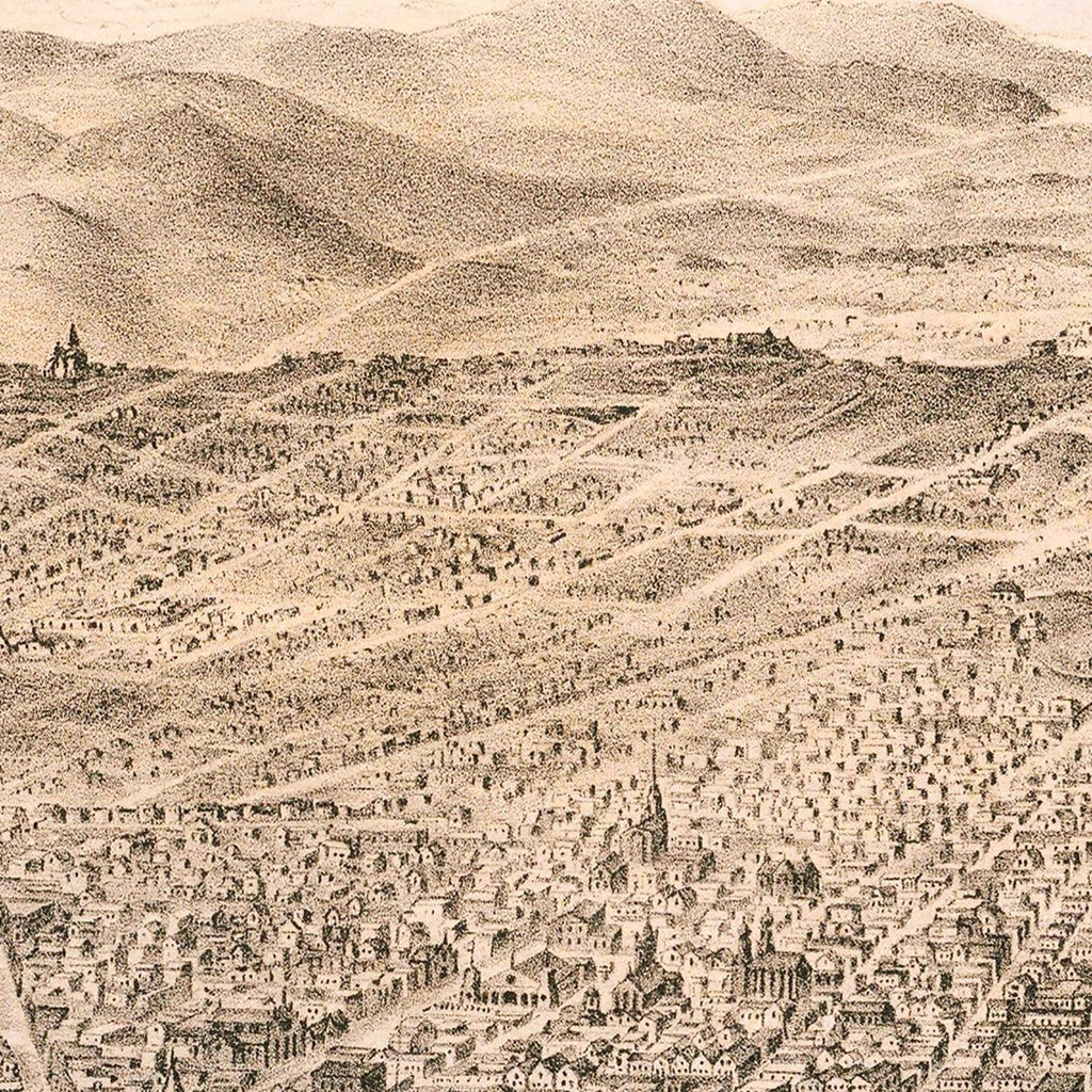 Vintage Map of San Francisco, California 1868