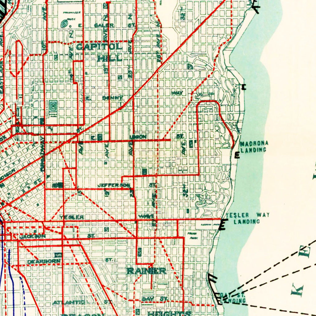Vintage Map of Seattle, Washington 1911