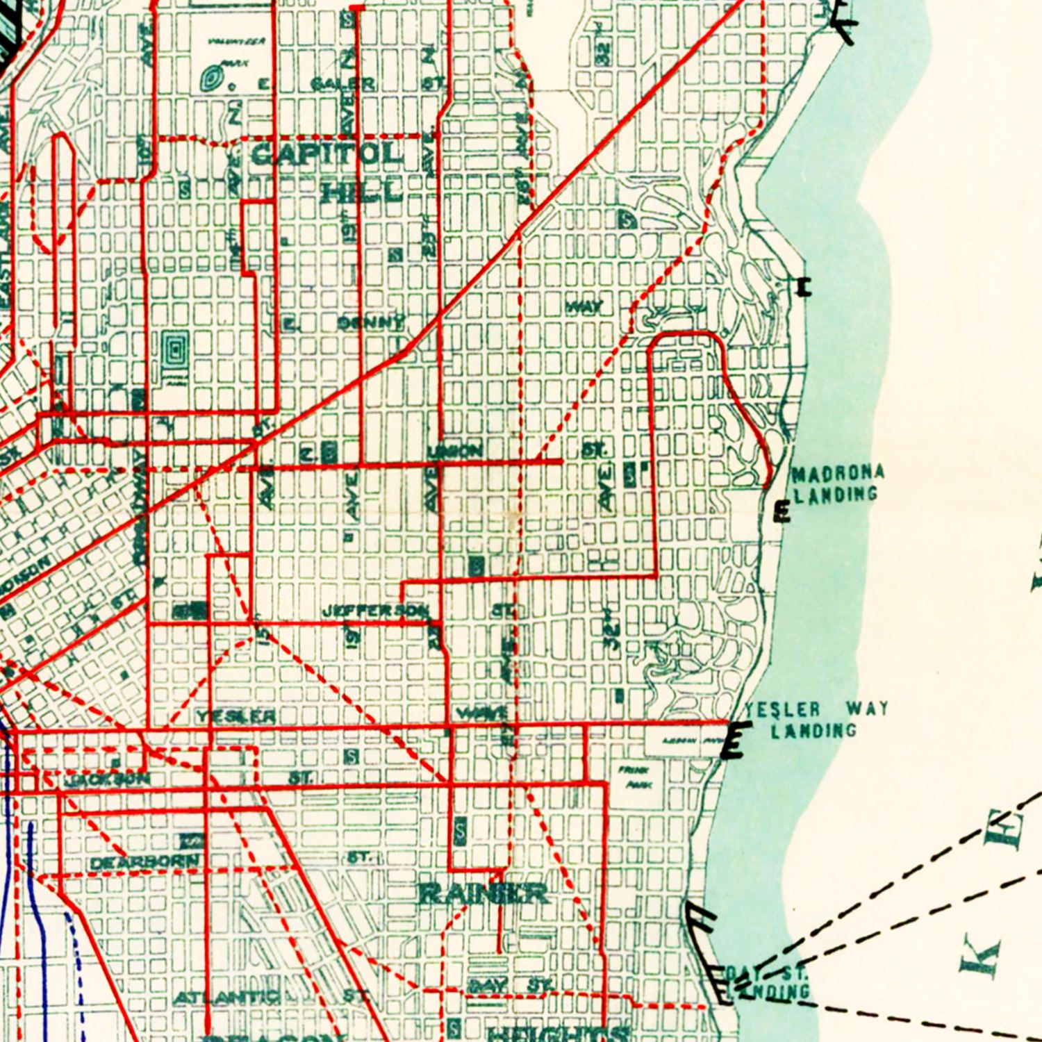 Vintage Map of Seattle, Washington 1911