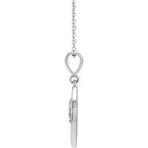 14K White Gold .02 CTW Natural Diamond Lion 16-18" Necklace