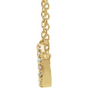 14K Yellow Gold .05 CTW Natural Diamond Interlocking Circle 18" Necklace