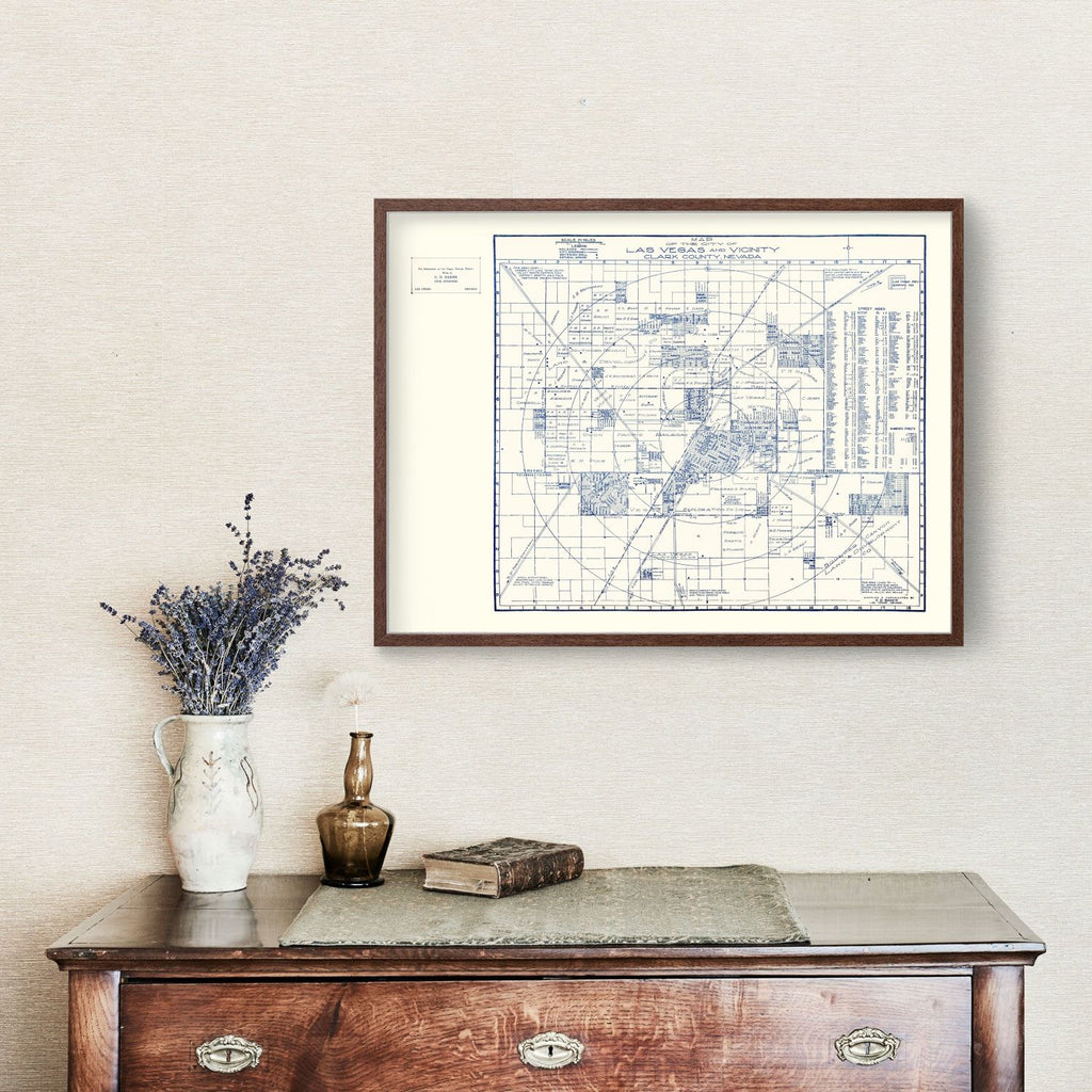 Vintage Map of Las Vegas, Nevada 1920