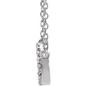 Platinum .05 CTW Natural Diamond Interlocking Circle 18" Necklace