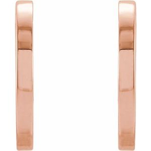 14K Rose Gold .025 CTW Natural Diamond Flat Hoop Earrings