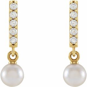 Pearl Bar Earrings