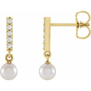 Pearl Bar Earrings