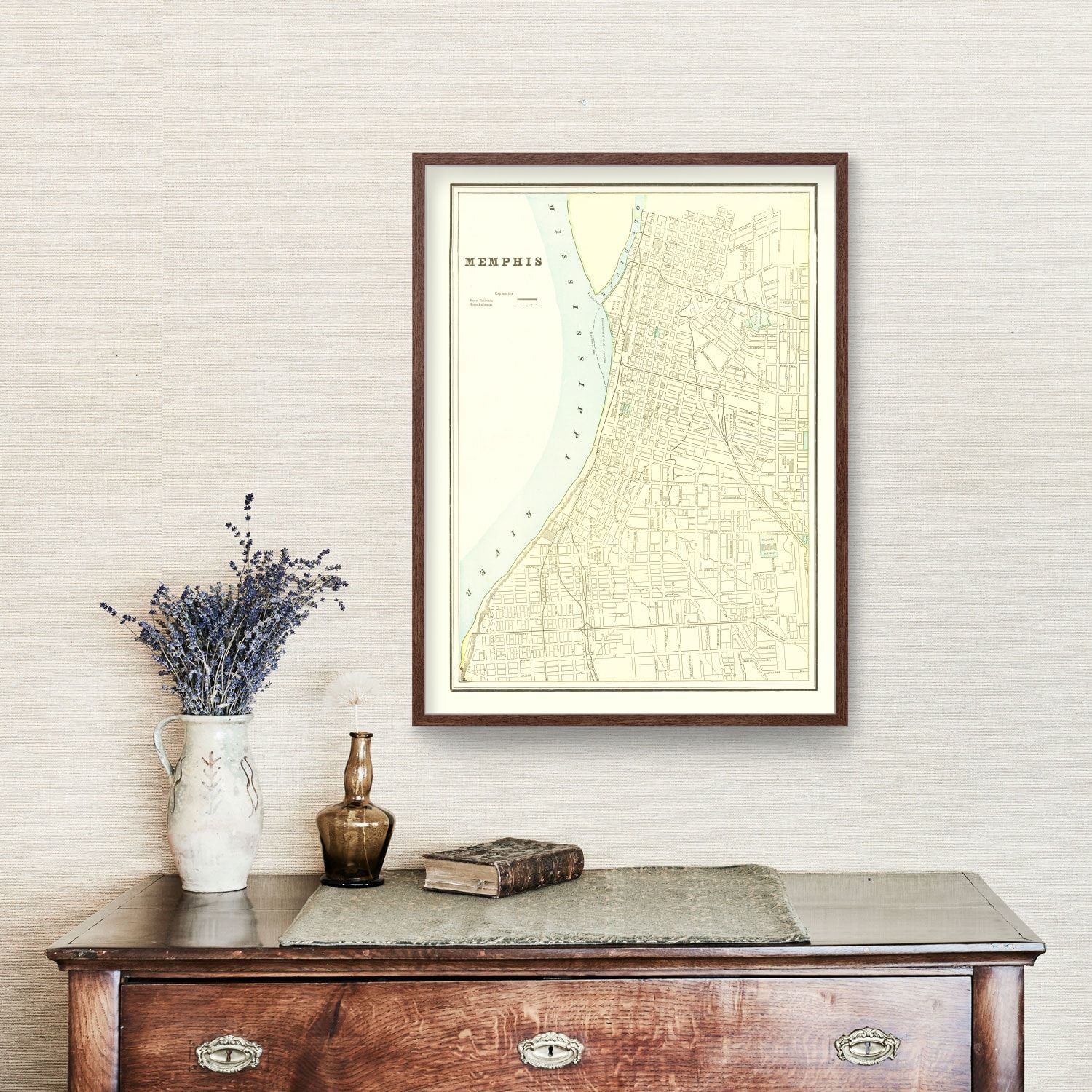 Vintage Map of Memphis, Tennessee 1895