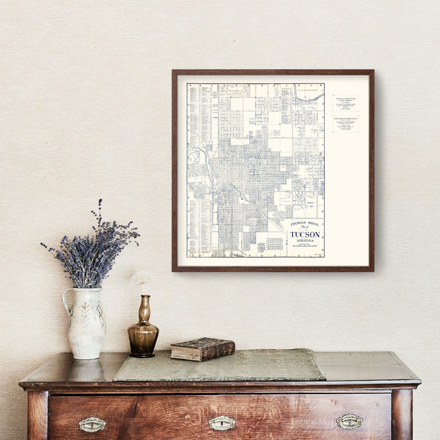 Vintage Map of Tucson, Arizona 1920