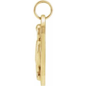 14K Yellow 16.5x10.5 mm Snake Pendant