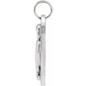 Sterling Silver 16.5x10.5 mm Snake Pendant
