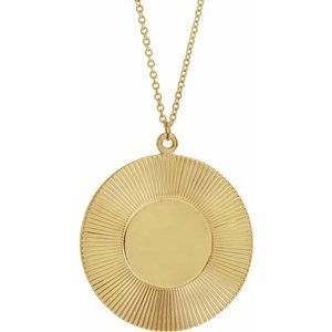 14K Yellow Gold Sunburst 20" Necklace