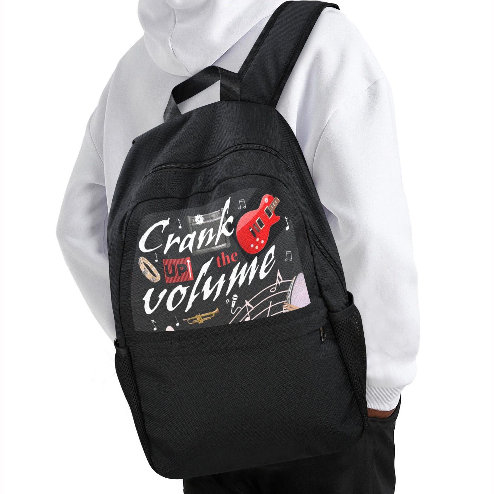 Crank Up the Volume Casual Backpack | Upper Part Printing