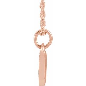 14K Rose Gold .05 CTW Natural Diamond Petite Music Note 16-18" Necklace
