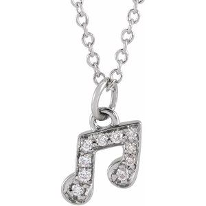 Petite Music Note Necklace