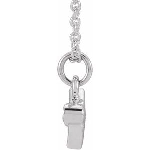 14K White Gold .025 CTW Natural Diamond Petite Airplane 16-18" Necklace
