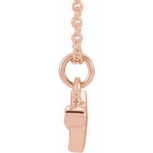 14K Rose Gold .025 CTW Natural Diamond Petite Airplane 16-18" Necklace