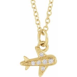 Petite Airplane Necklace