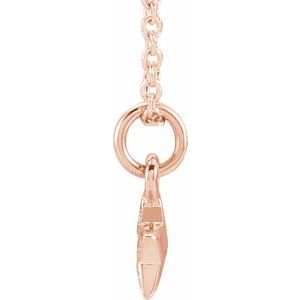 14K Rose Gold .03 CTW Natural Diamond Youth Petite Star 15" Necklace
