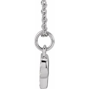 14K White Gold .04 CTW Natural Diamond Petite Initial P 16-18" Necklace