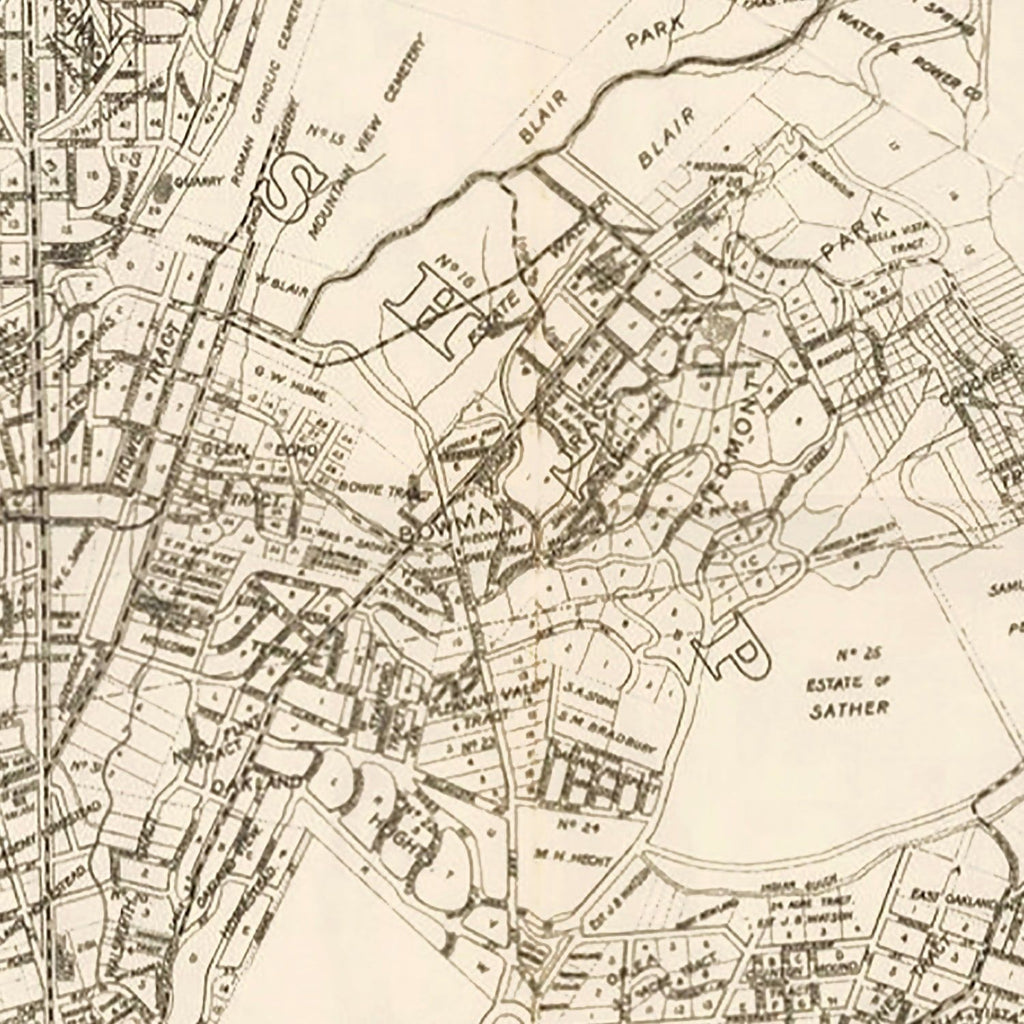 Vintage Map of Oakland, California 1903