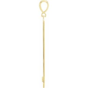 14K Yellow Gold .03 CTW Natural Diamond Engravable Bar Pendant