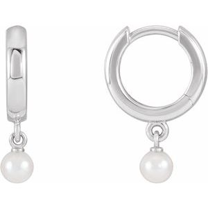 Pearl Hoop Earrings
