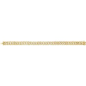 14K Yellow Gold 3/4 CTW Natural Diamond Curb 7" Bracelet