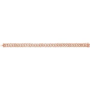 14K Rose Gold 3/4 CTW Natural Diamond Curb 7" Bracelet – image 2
