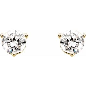 14K Yellow Gold 1 1/2 CTW Natural Diamond Earrings – image 2