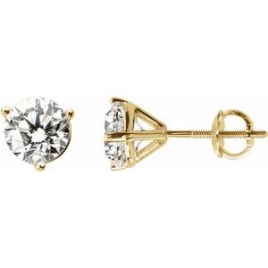 14K Yellow Gold 2 CTW Natural Diamond Earrings