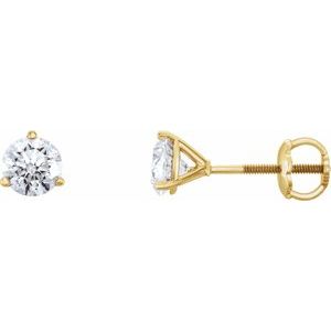 14K Yellow Gold 3/4 CTW Natural Diamond Earrings