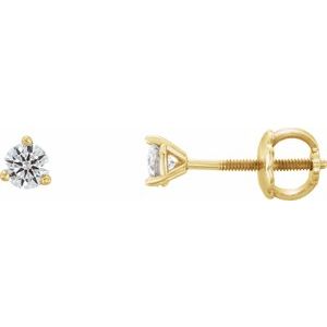 14K Yellow Gold 1/5 CTW Natural Diamond Earrings