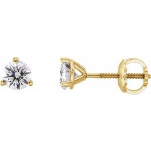 14K Yellow Gold 1/2 CTW Natural Diamond Earrings