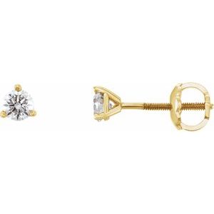 14K Yellow Gold 1/4 CTW Natural Diamond Earrings