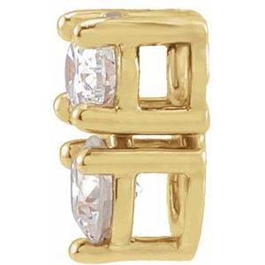 14K Yellow Gold 1/4 CTW Natural Diamond Two-Stone Slide Pendant