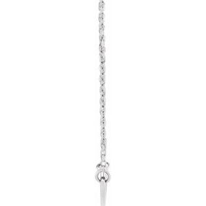 Sideways Heart with Pierced Cross Necklace