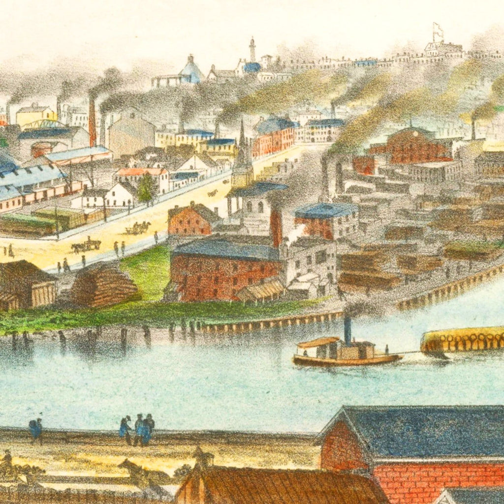 Vintage Map of Cleveland, Ohio 1873