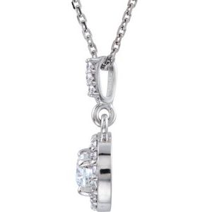 14K White Gold 1 1/5 CTW Lab-Grown Diamond 18" Necklace