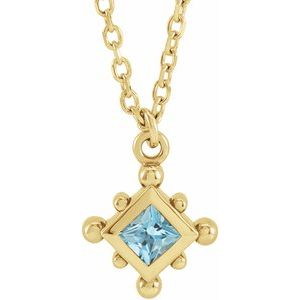 Bezel-Set Beaded Necklace