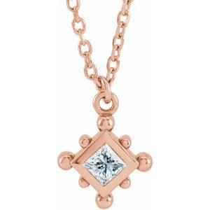 Bezel-Set Beaded Necklace