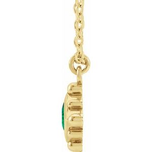 Bezel-Set Beaded Necklace