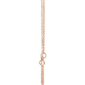 14K Rose Gold 1/5 CTW Natural Diamond Small Heart 16" Necklace