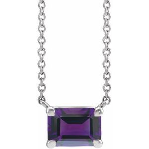 Platinum Amethyst 18" Necklace