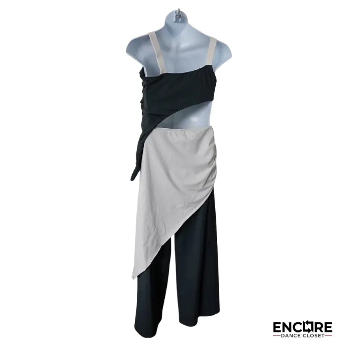 Gray & White Draped Contemporary Set