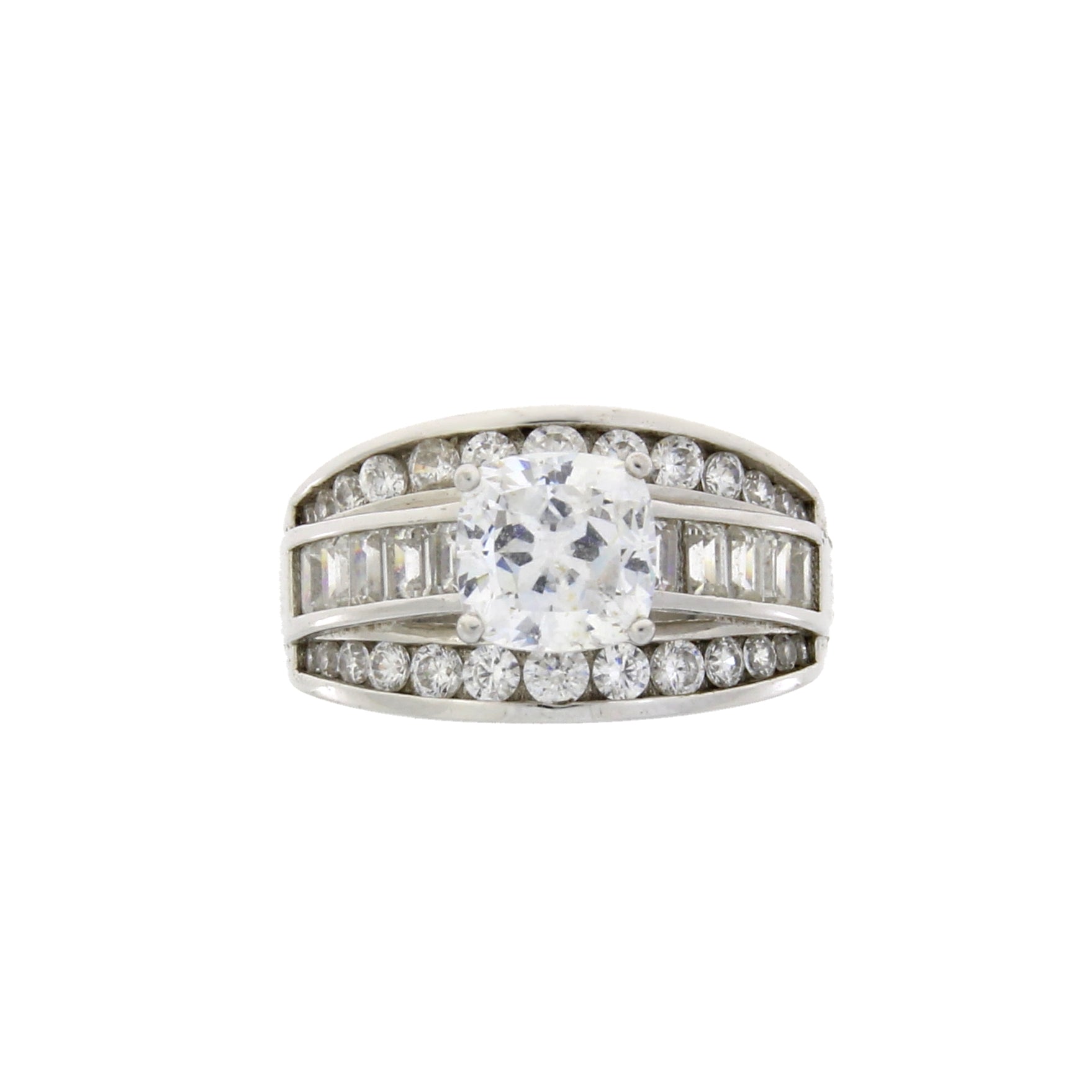 Natural Cubic Zirconium CZ SS Bridal Sterling Silver